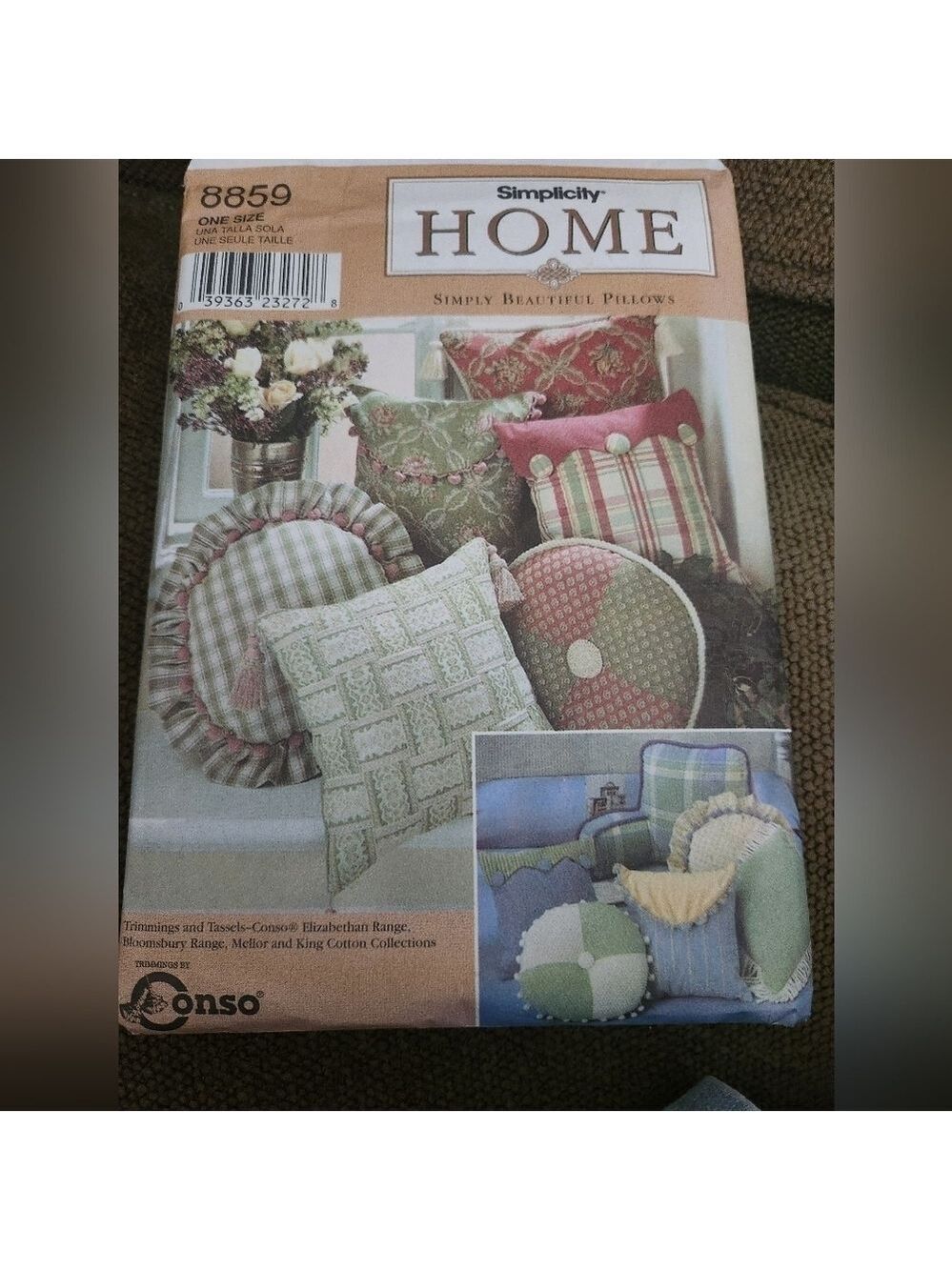 Simplicity 8859 ~ Simply Beautiful Pillows (6 Styles) Sewing Pattern